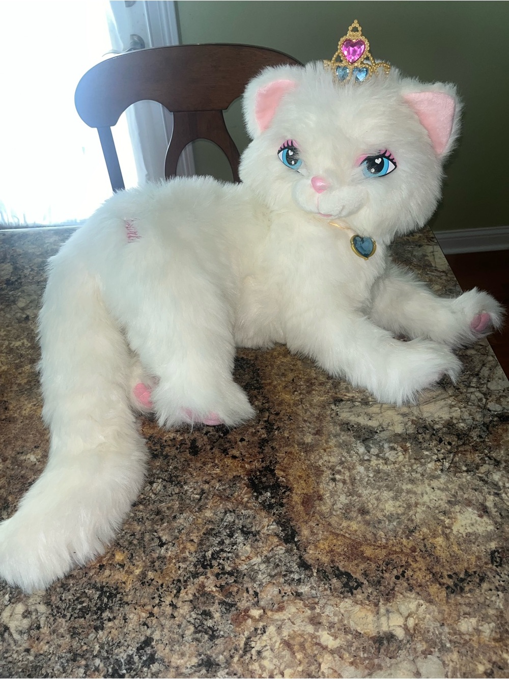 Vintage Barbie Plush Persian Cat  22” Princess And The Pauper Serafina 2004 Y2K